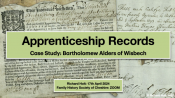 FHSC Seminars: Apprentice Records by Richard Holt 